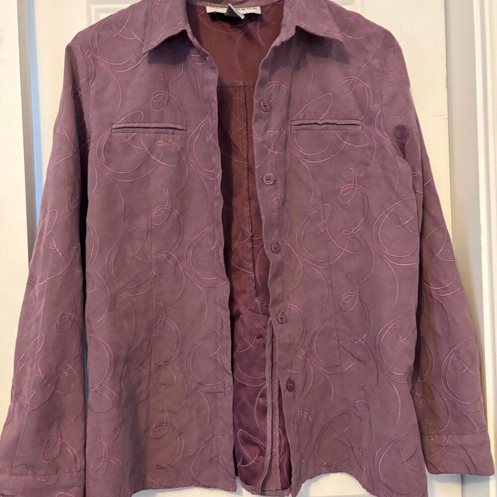 Vintage style sag harbor button front jacketshirt